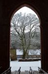 Klosterruine Chorin an einem der seltenen Schneetage im Januar 2012